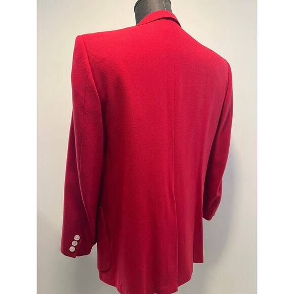 Hickey Freeman Red Cashmere Suit Jacket Blazer 3 Button Size 42 JP - Picture 2 of 9